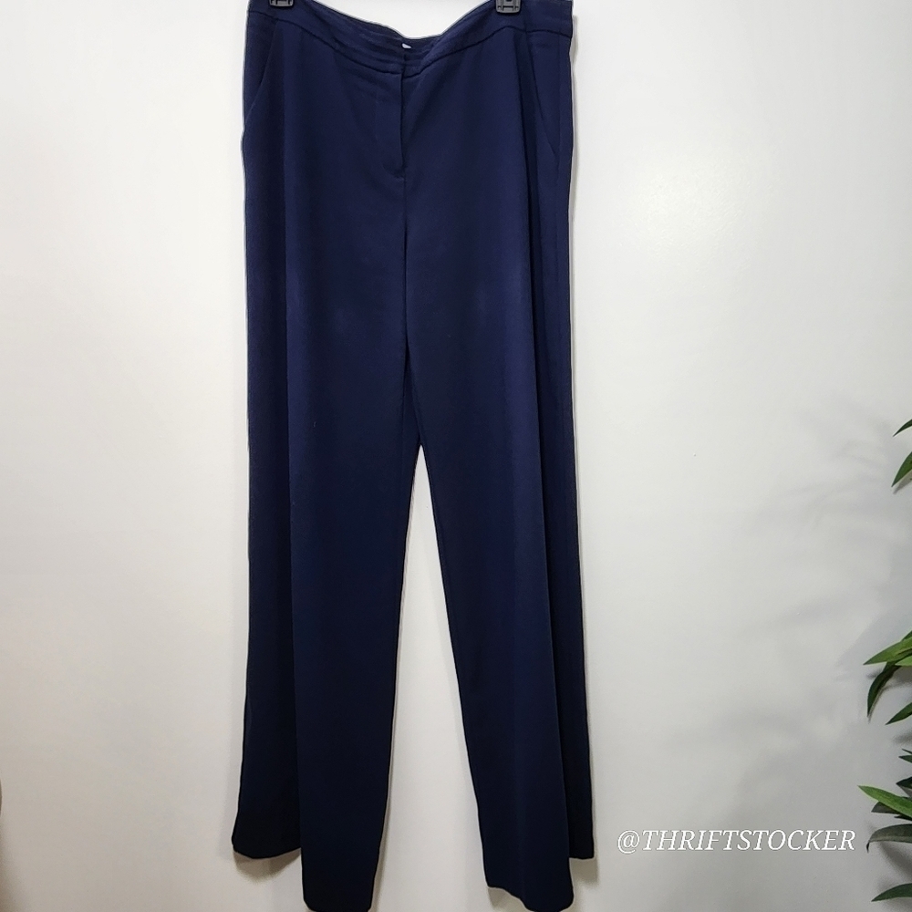 Trina Turk navy blue wide leg pants - Picture 2 of 10